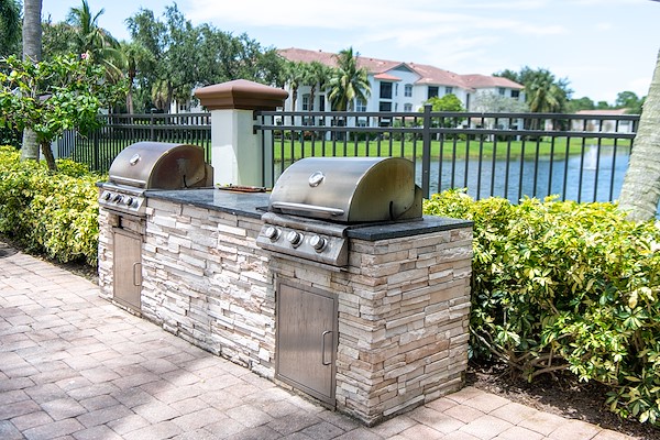 Grill area at the Crimson Waters residence
