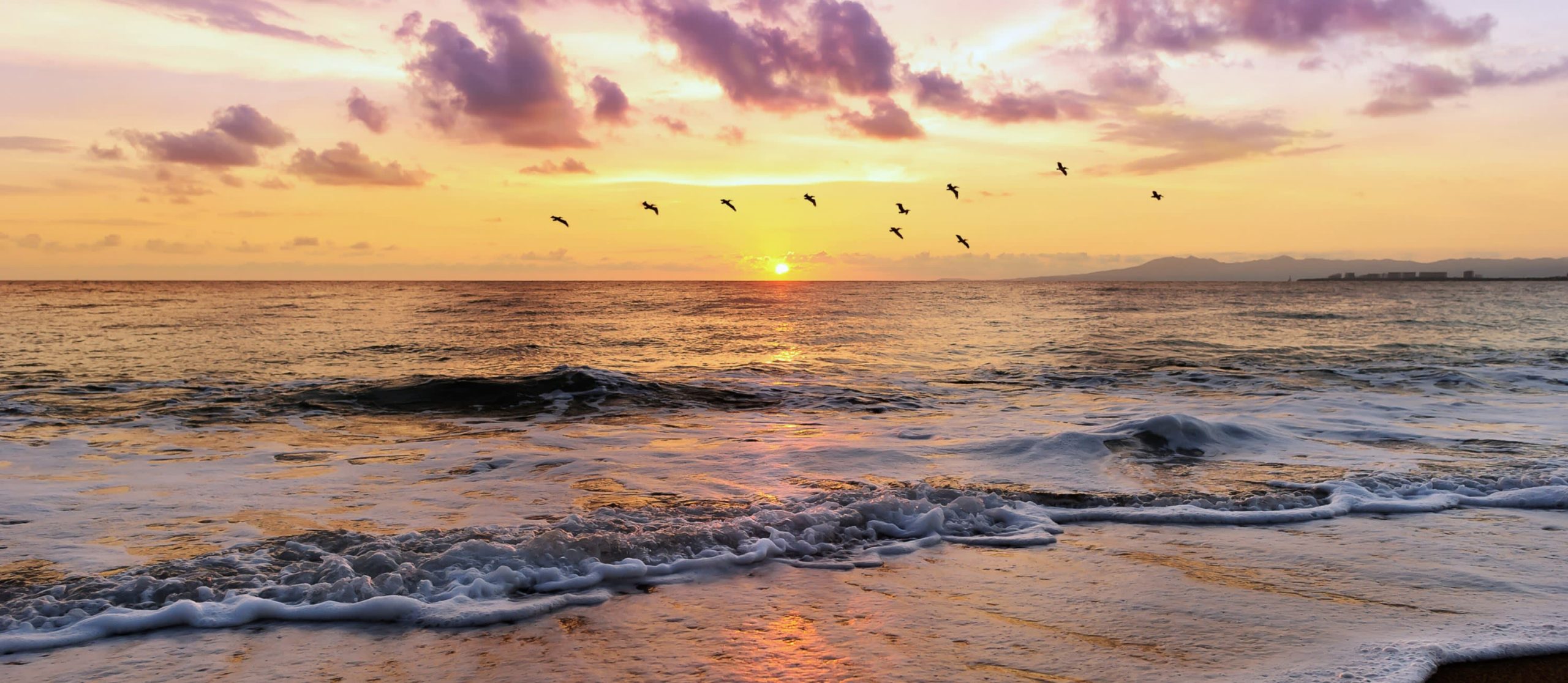 Sunrise over the water
